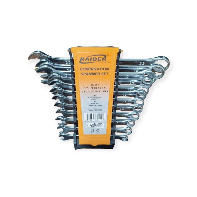 آچار یکسر تخت و یکسر رینگی رایدر مدل s 6 22 مجموعه 12 عددی