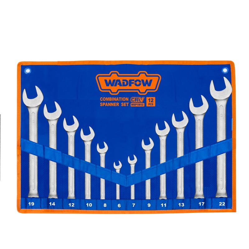 آچار یکسر تخت و یکسر رینگی وادفو مدل wsp1m12 مجموعه 12 عددی