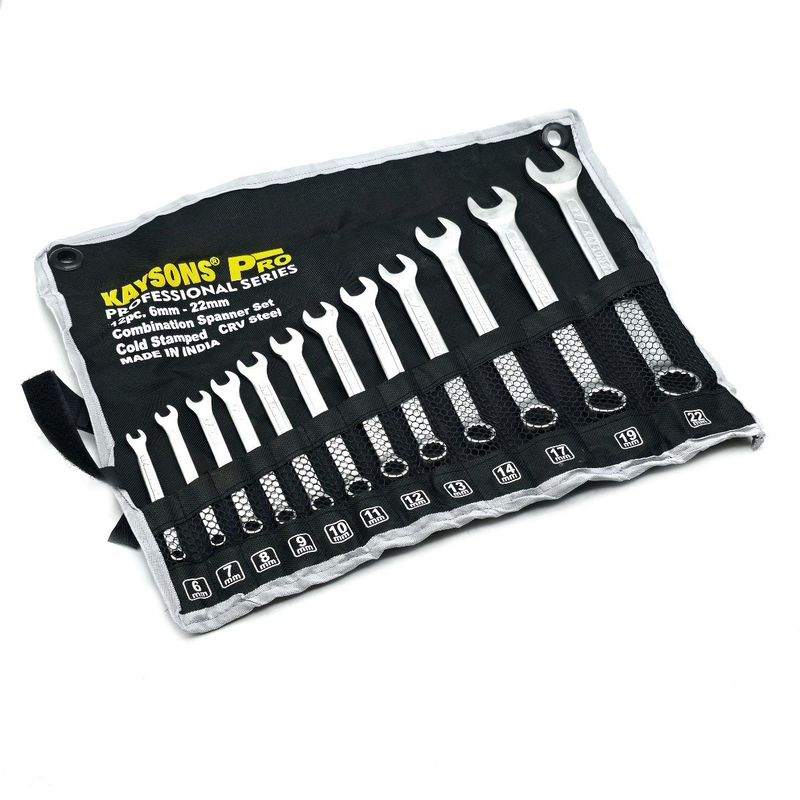آچار یکسر تخت و یکسر رینگی کیسون مدل 6mm 22mm 12pcs مجموعه 12 عددی