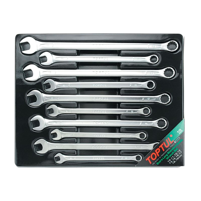 آچار یکسر تخت یکسر رینگی تاپ تول مدل gaaf1008 مجموعه 10عددی