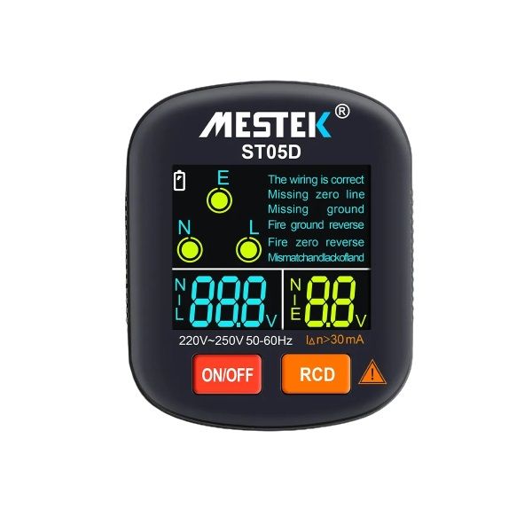 ارت سنج و تستر سوکت هوشمند مستک مدل st05d