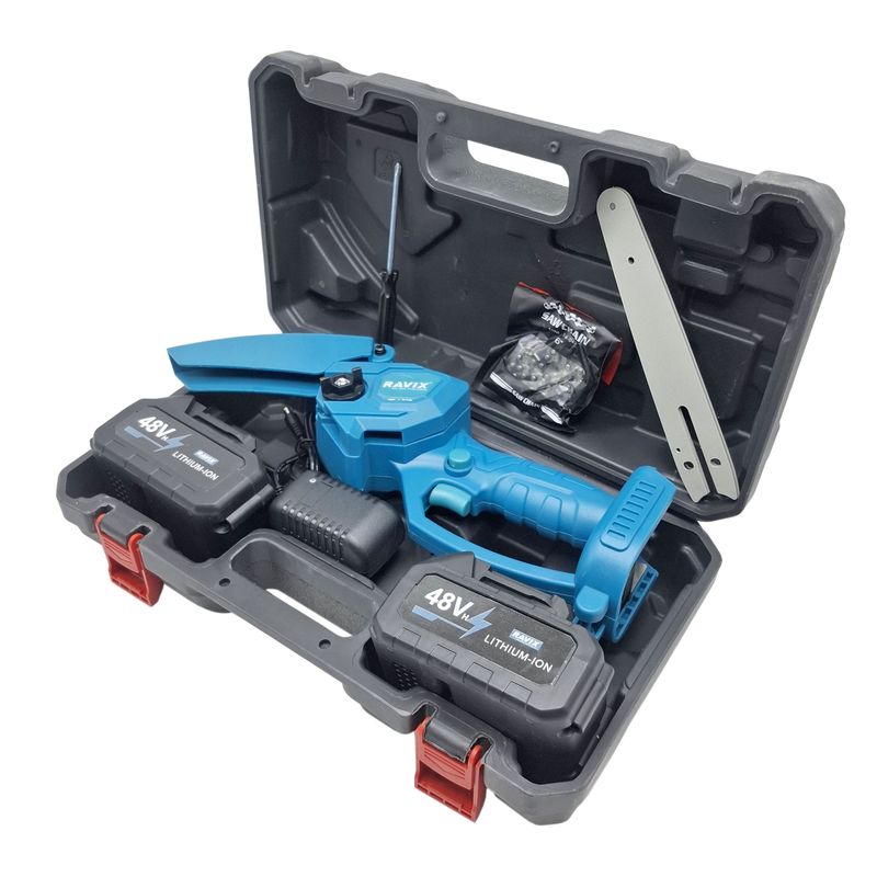 اره زنجیری سرشاخه زن صنعتی راویکس مدل 48lithium_ion مجموعه 8 عددی