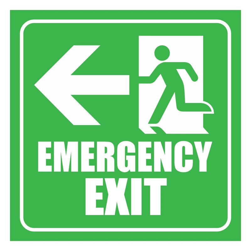 استیکر خروج اضطراری دکوگراف مدل emergency کد 101