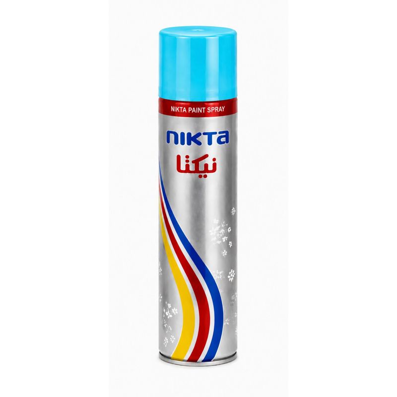 اسپری رنگ آبی آسمانی براق نیکتا مدل paint spray حجم 300 میلی‌لیتر