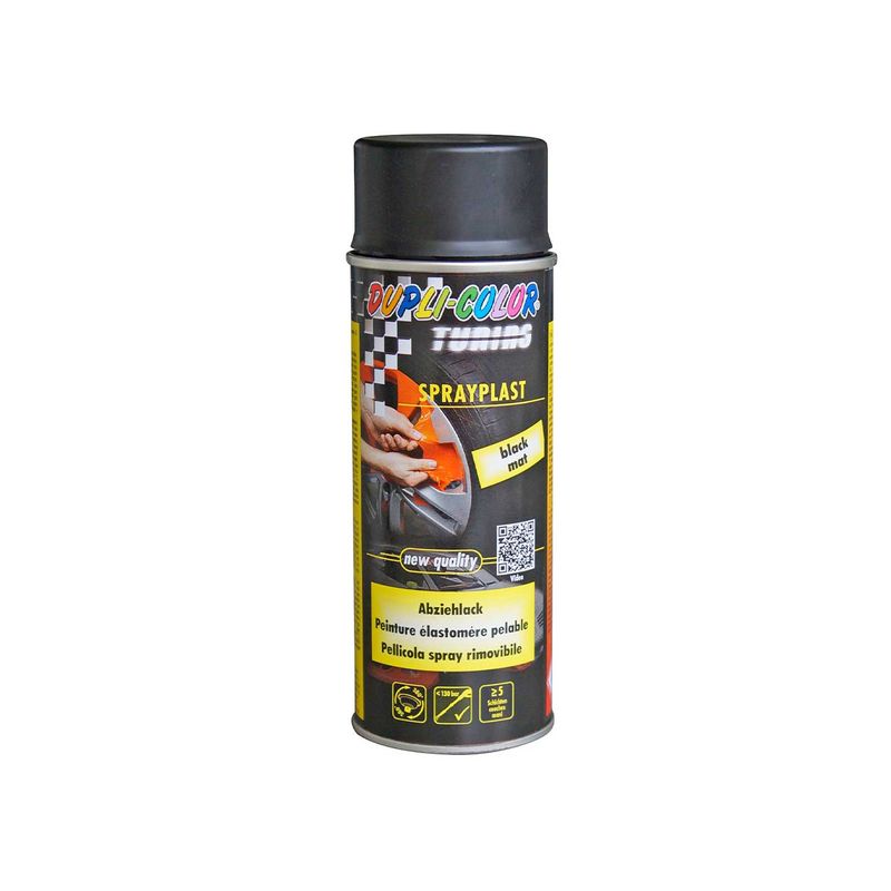 اسپری رنگ رینگ پلاست مشکی دوپلی کالر مدل sprayplast حجم 400 میلی لیتر