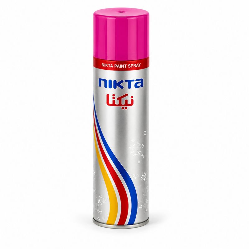 اسپری رنگ صورتی براق نیکتا مدل paint spray حجم 300 میلی‌لیتر