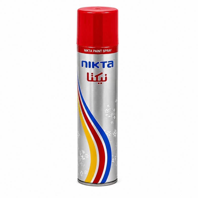 اسپری رنگ قرمز براق نیکتا مدل paint spray حجم 300 میلی‌لیتر