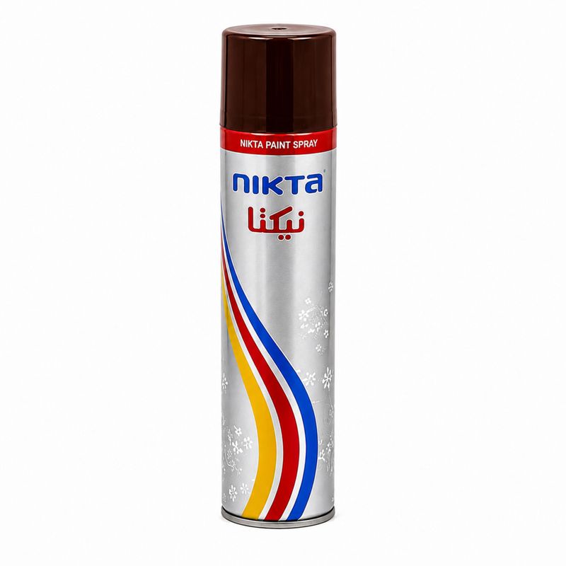 اسپری رنگ قهوه‌ای گردویی نیکتا مدل paint spray حجم 300 میلی‌لیتر