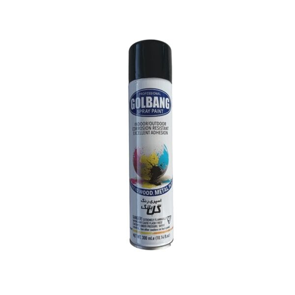 اسپری رنگ مشکی براق گلبانگ مدل bg حجم 300 میلی لیتر