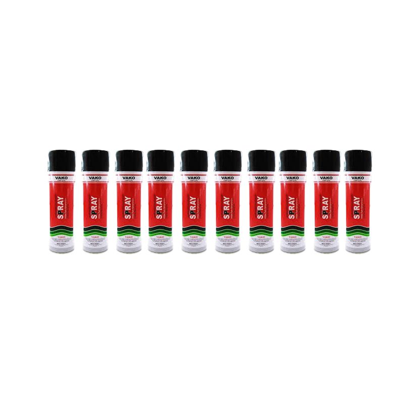 اسپری رنگ مشکی مات واکو  مدل bk 001 حجم 300 میلی لیتر مجموعه 12 عددی