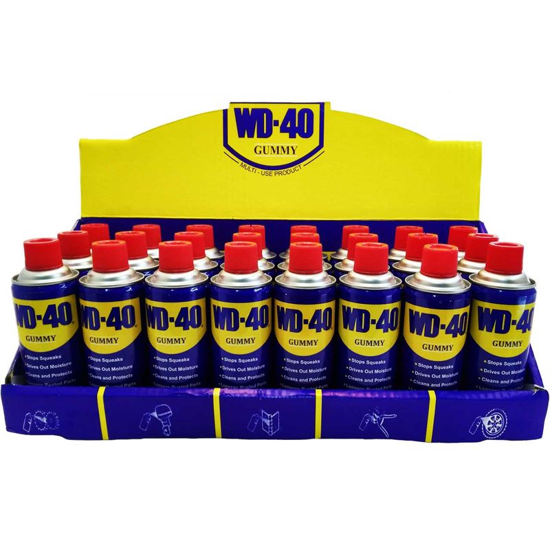 اسپری روان کننده wd 40 مدل gummy حجم 400 میلی لیتر بسته 24 عددی