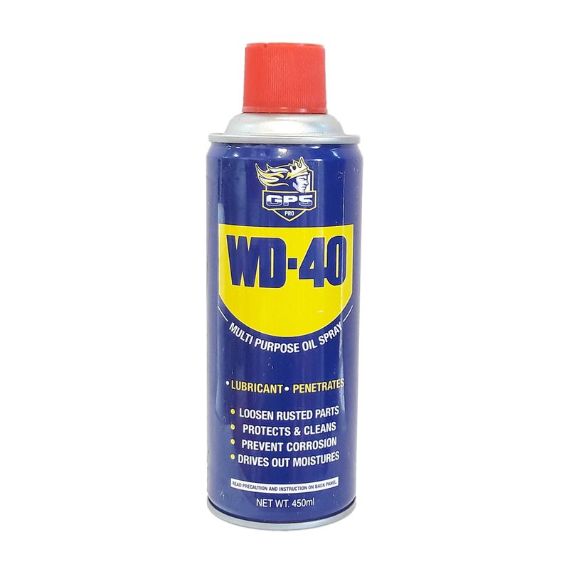 اسپری روان کننده جی پی اس مدل wd 40 حجم 450 میلی لیتر