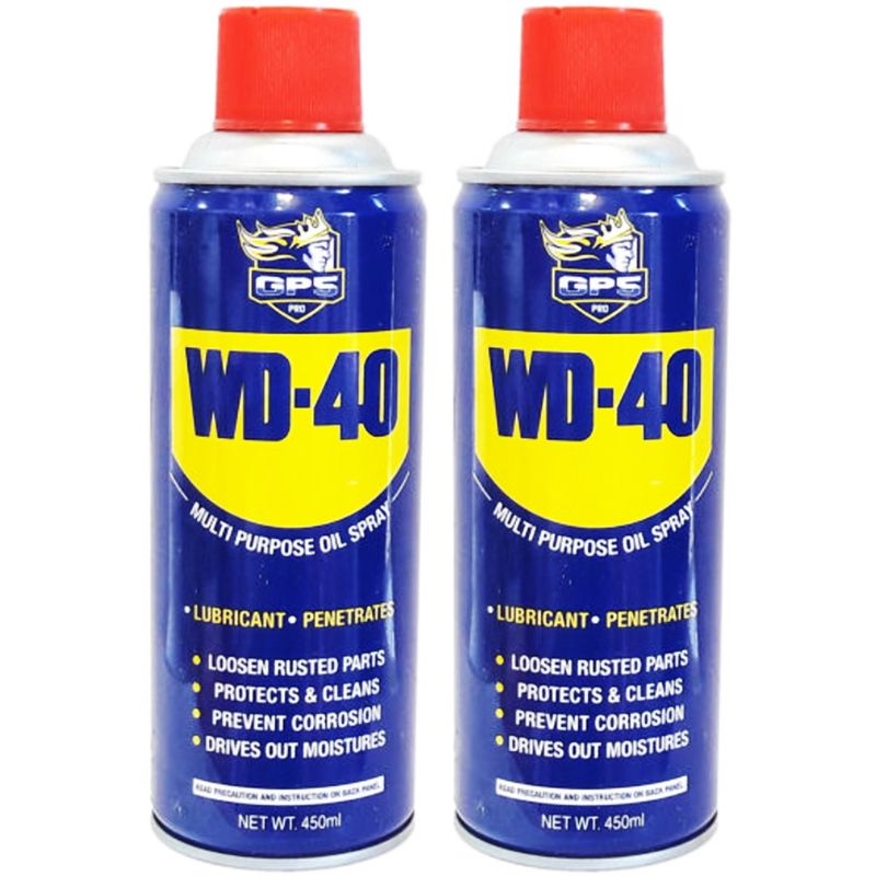 اسپری روان کننده و زنگ بر جی پی اس گل پخش مدل wd 40 حجم 450 میلی لیتر بسته 2 عددی