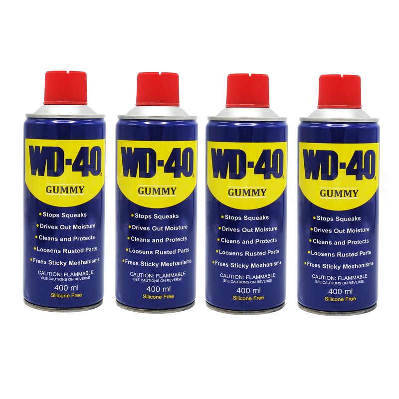 اسپری روان کننده گامی مدل wd 40 حجم 400 میلی لیتر مجموعه 4 عددی