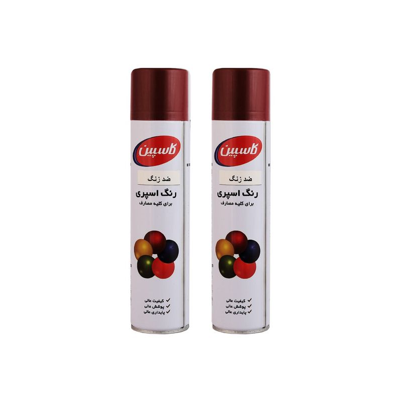 اسپری ضد زنگ اخرایی کاسپین مدل professional حجم 300 میلی لیتر مجموعه 2 عددی