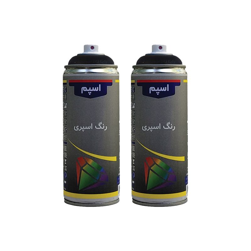 اسپری مشکی مات اسپم مدل pm حجم 300 میلی لیتر مجموعه 2عددی