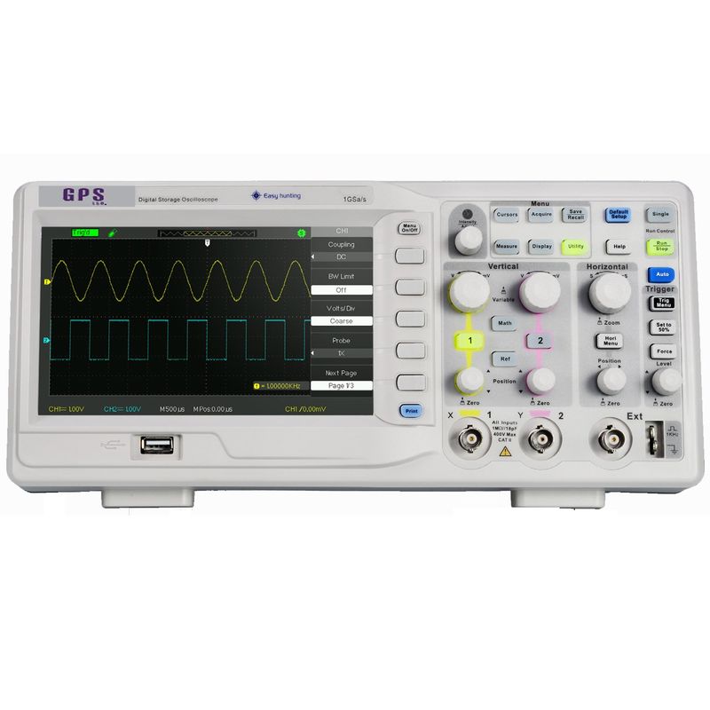 اسیلوسکوپ دیجیتالی gps ltd مدل gps 1102b رنج 100 مگاهرتز دو کانال