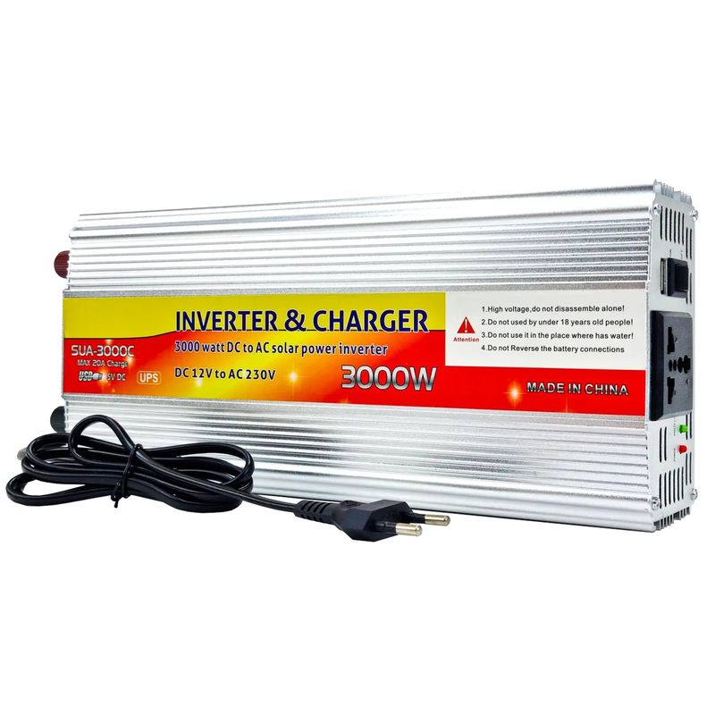 اینورتر و شارژر مدل sua 3000c ظرفیت 3000 وات
