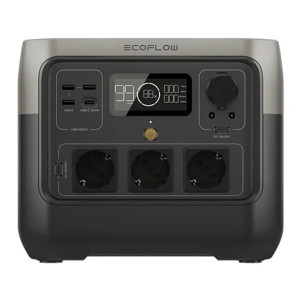 باتری خورشیدی اکوفلو مدل river 2 pro portable power station ظرفیت 768 وات ساعت