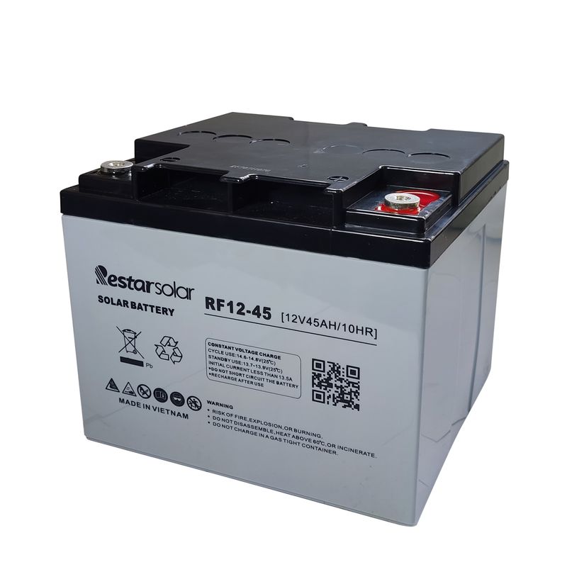 باتری خورشیدی رستار سولار مدل 12v 45ah ظرفیت 45 آمپر