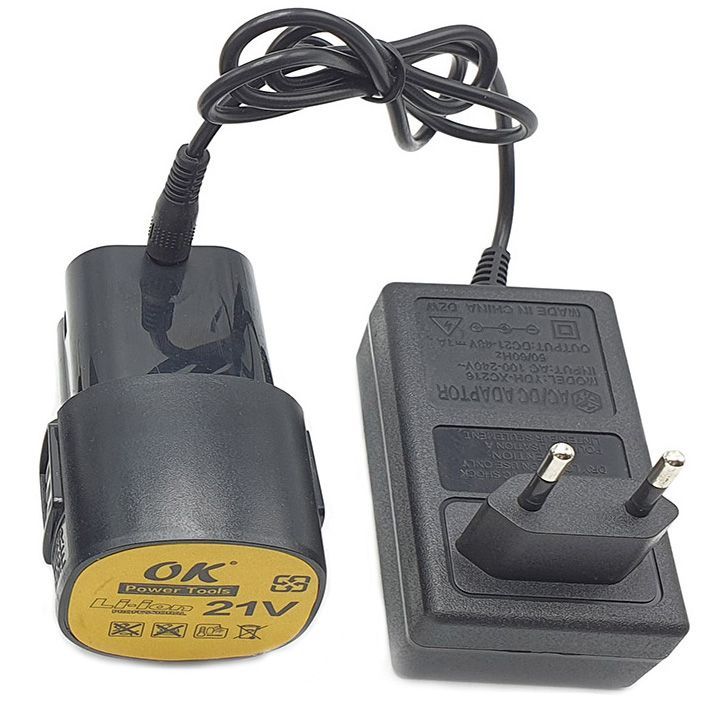 باتری دریل پیچ گوشتی شارژی اوکی مدل 21v