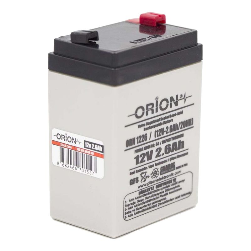 باتری سیلد اسید 12 ولت 2.6 آمپر اوریون مدل 12v 2.6a