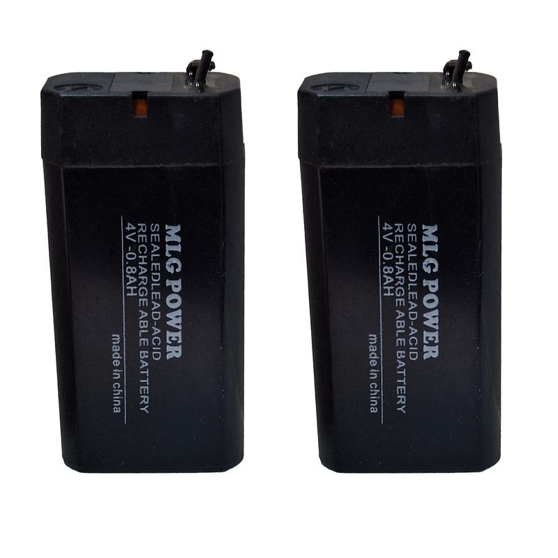 باتری سیلد اسید 4 ولت 800 میلی آمپر ساعت ام ال جی پاور مدل 4v 800mah بسته دو عددی