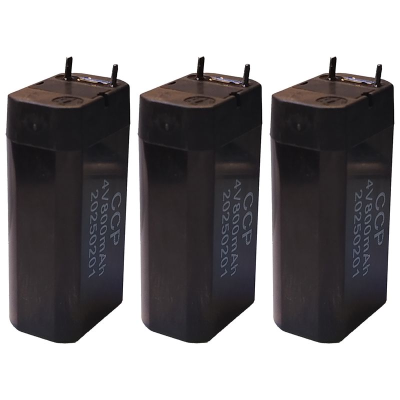 باتری سیلد اسید 4 ولت 800 میلی آمپر ساعت سی سی پی مدل 4v 800mah بسته 3 عددی