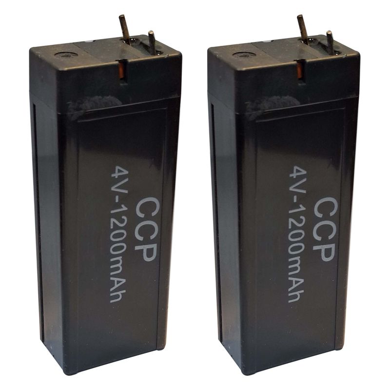 باتری سیلد اسید 4 ولت سی سی پی مدل 4v 1200mah ظرفیت  1200 میلی آمپر ساعت بسته دو عددی
