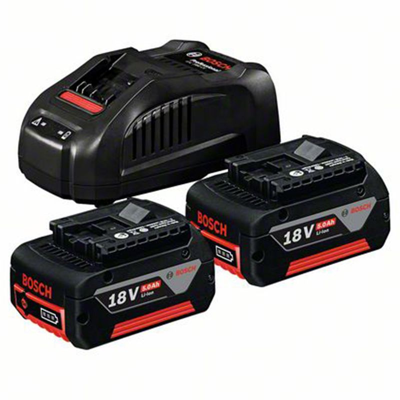 باتری لیتیومی 18 ولت 5 آمپر بوش مدل gba 18v 5.0 ah   amp share مجموعه 3 عددی