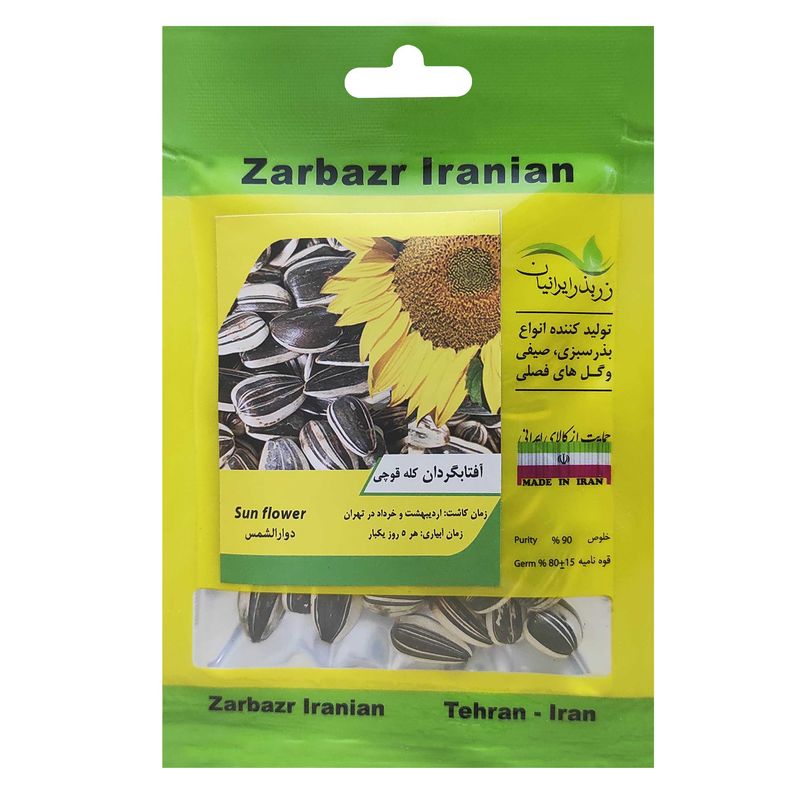 بذر آفتابگردان کله قوچی زر بذر ایرانیان کد zbp 15