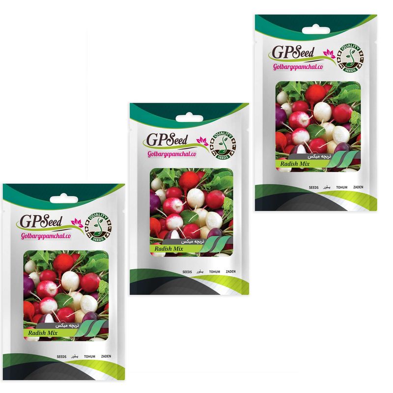 بذر تربچه میکس گلبرگ پامچال کد gpf 331 مجموعه 3 عددی