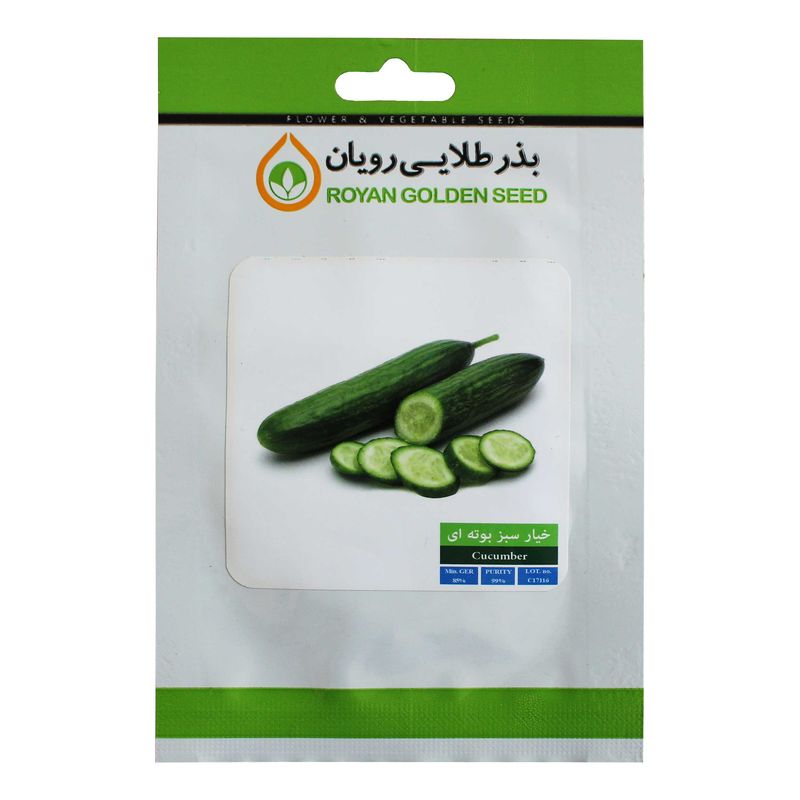 بذر خیار بوته ای بذر طلایی رویان مدل bztr 053