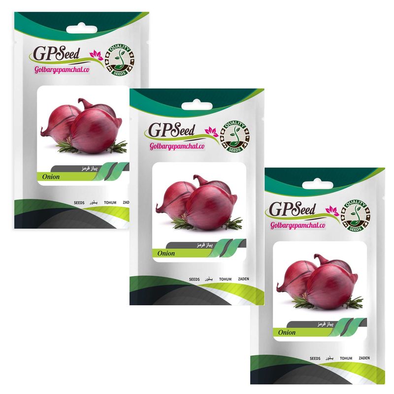 بذر پیاز قرمز گلبرگ پامچال کد gpf 106 مجموعه 3 عددی
