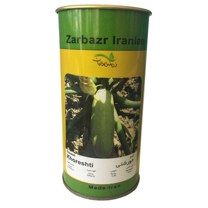 بذر کدو خورشتی زر بذر ایرانیان قوطی 100 گرمی مدل gh100g 35