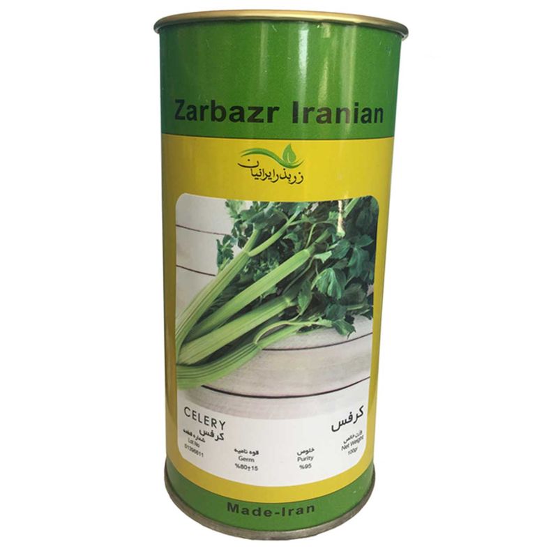 بذر کرفس زر بذر ایرانیان قوطی 100 گرمی مدل gh100g 33