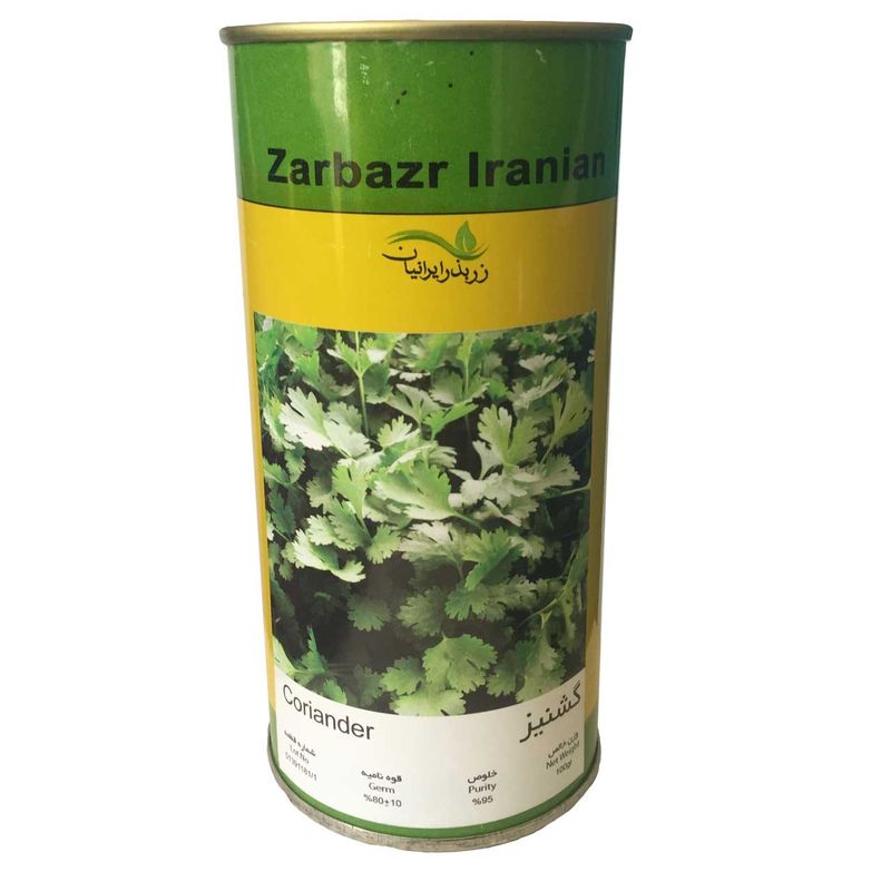 بذر گشنیز زر بذر ایرانیان قوطی 100 گرمی کد gh100g 11