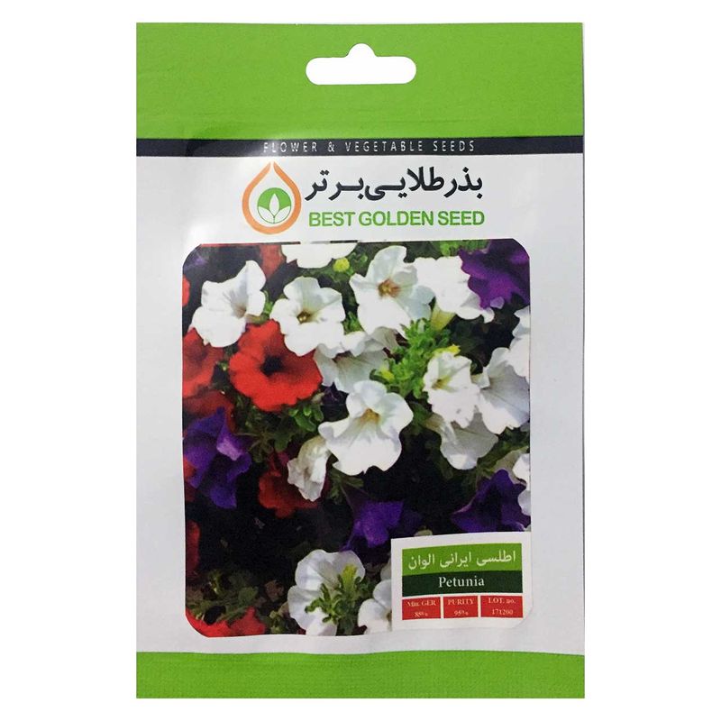 بذر گل اطلسی ایرانی الوان بذر طلایی برتر کد bzt 07