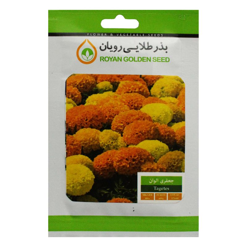 بذر گل جعفری الوان بذر طلایی رویان کد bztr 013