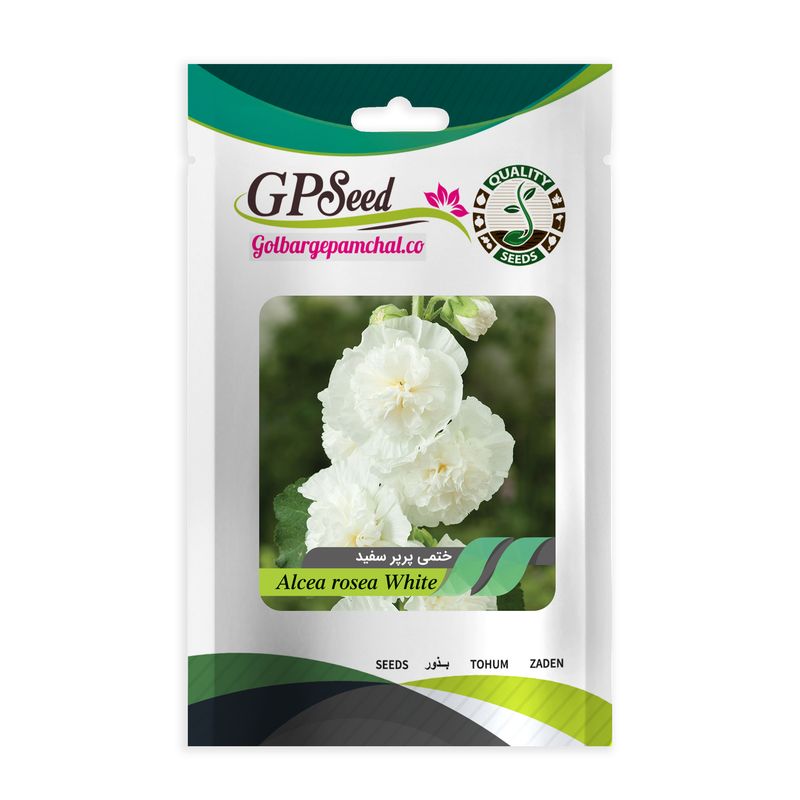 بذر گل ختمی پرپر سفید گلبرگ پامچال کد gpf 244