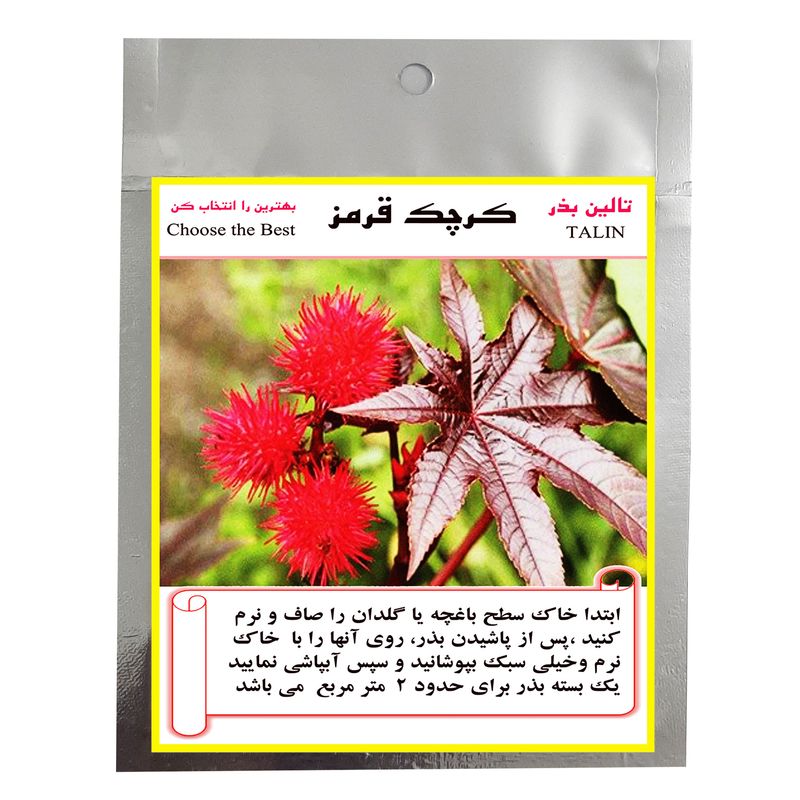 بذر گل کرچک قرمز تالین بذر کد bzt 1003