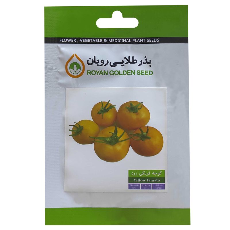 بذر گوجه فرنگی زرد بذر طلایی رویان کد bzt 148