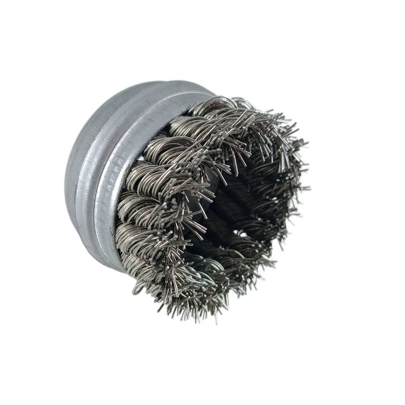 برس کاسه ای استیل مدل بافته 70mm