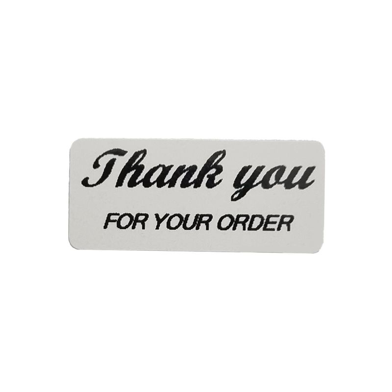 برچسب طرح تشکر از خرید مدل thank you for your order بسته 300 عددی