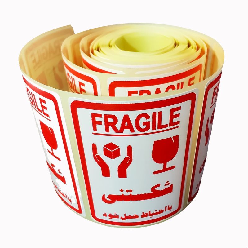 برچسب هشدار آسانکار طرح شکستنی کد f1 بسته ۱۰۰ عددی