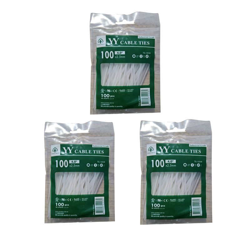بست کمربندی وای وای مدل tsl 100 m سایز 2.5×100 میلیمتر بسته 3 عددی