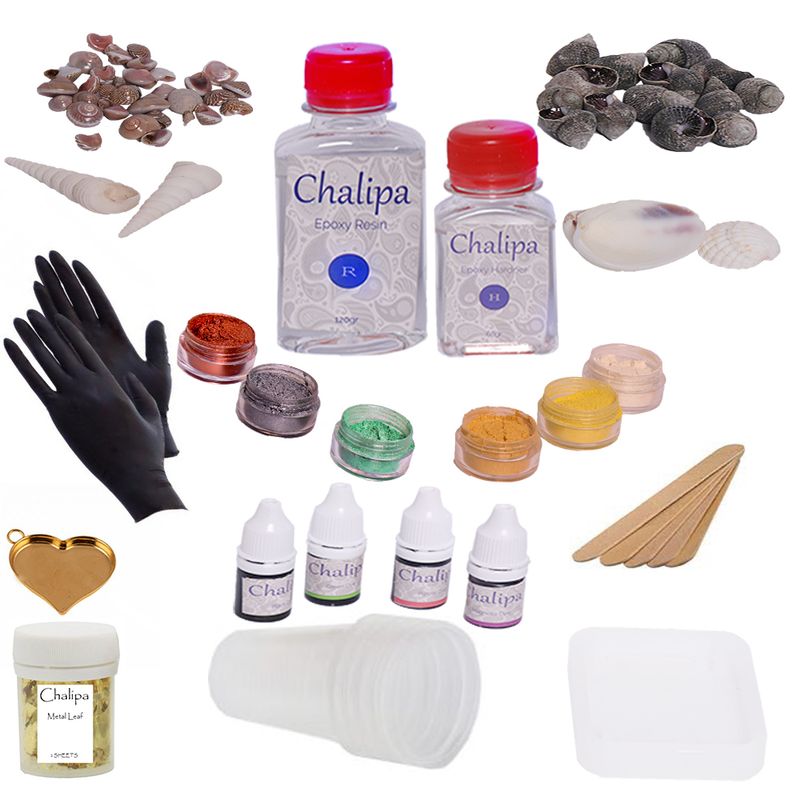 بسته کار با رزین اپوکسی چلیپا مدل starter kit مجموعه 22 عددی