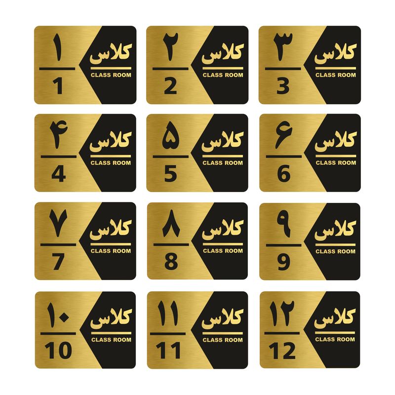 تابلو راهنما طرح کلاس مدل gng1412 مجموعه 12 عددی