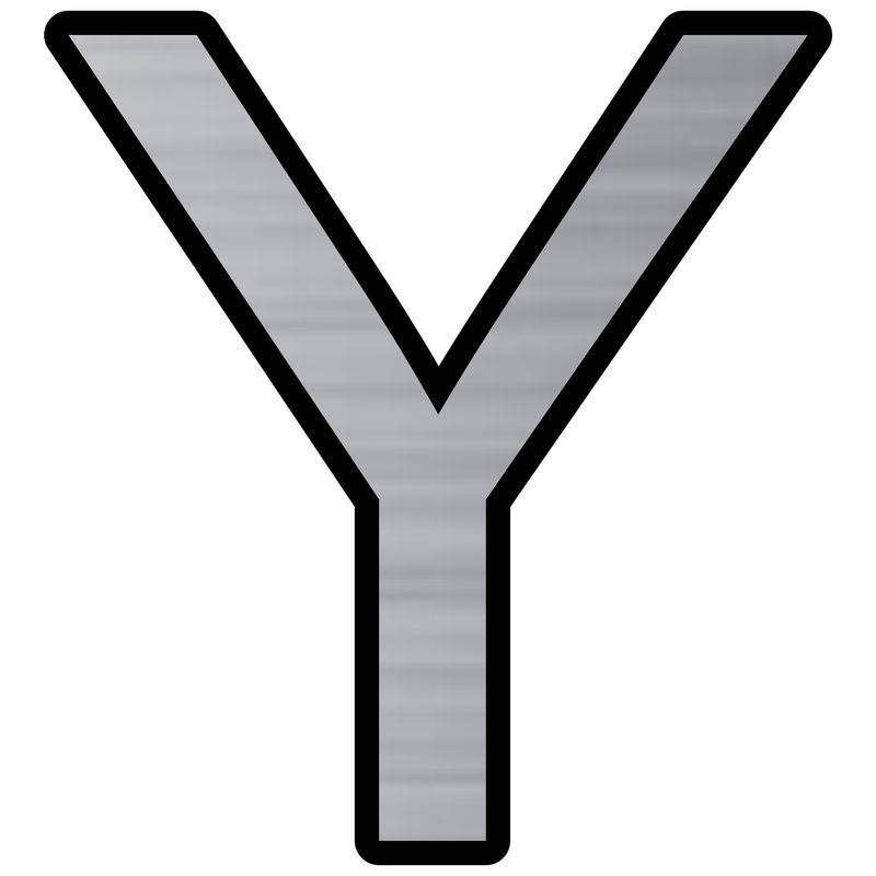 تابلو راهنما مدل حروف y