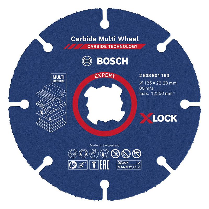 تیغ اره مولتی متریال بوش مدل کاربیدی کد x lock 125 mm
